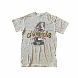 Chicago Cubs 2016 World Series Champs Tee Grey S